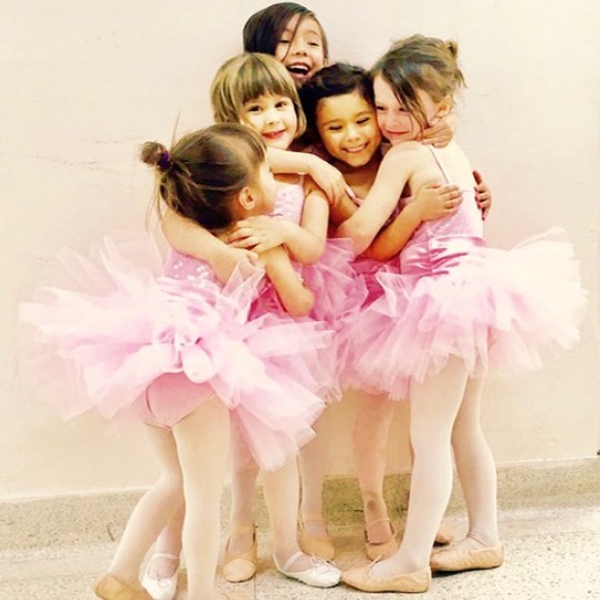 Children Hugging Backstage