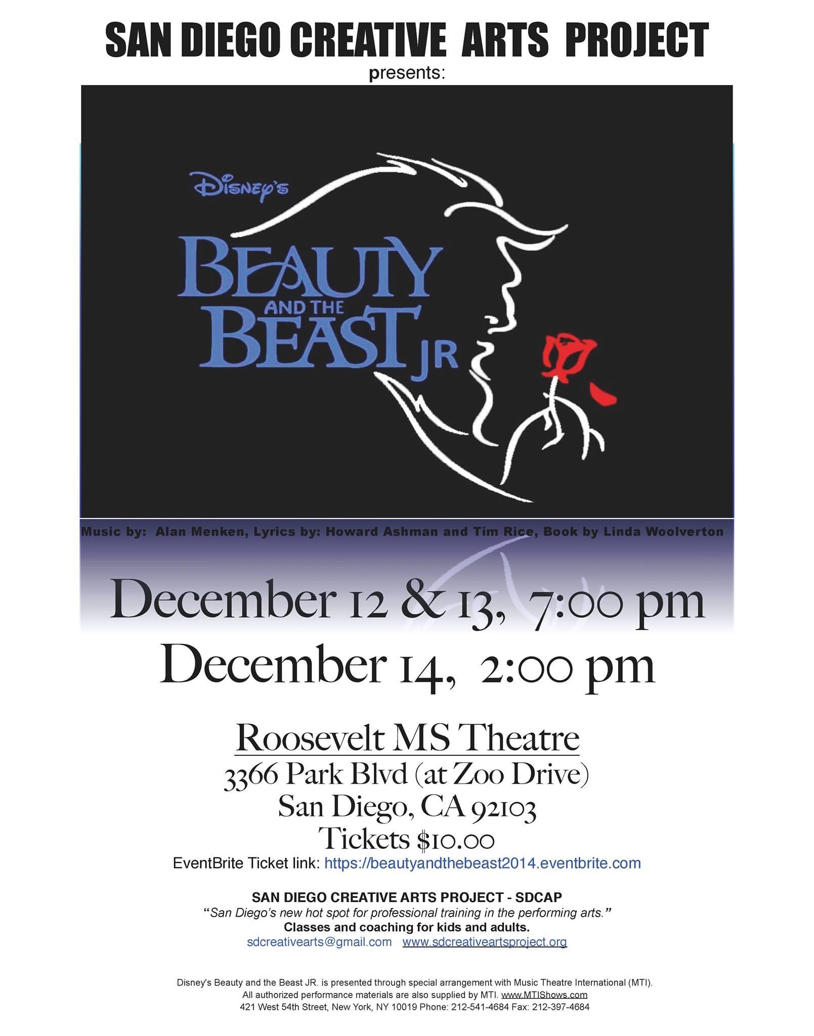 poster for beauty and the beast jr.